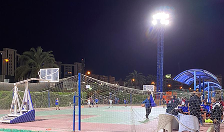 Sports field lighting project in Alexandria, Egypt 2017